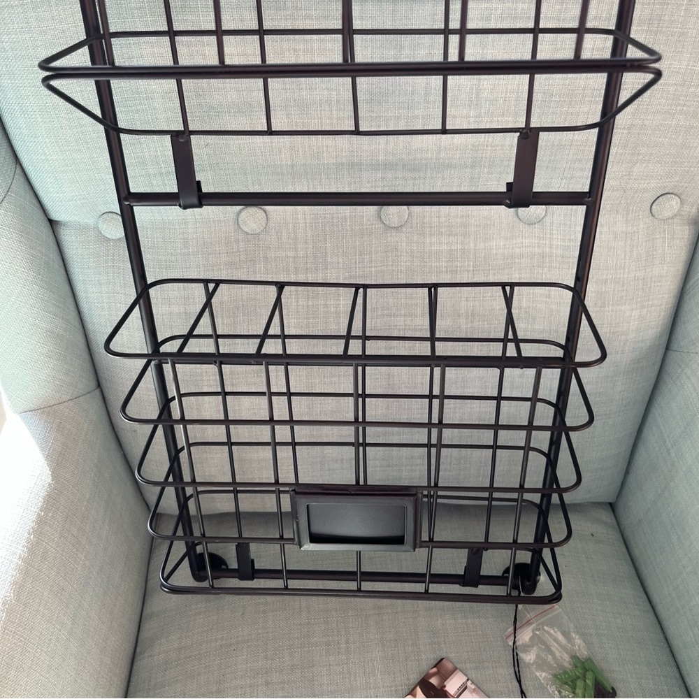 2 Tier Storage Rack Magazine Rack File Holder Space Saver Brand NEW Black NWT - Picture 4 of 8